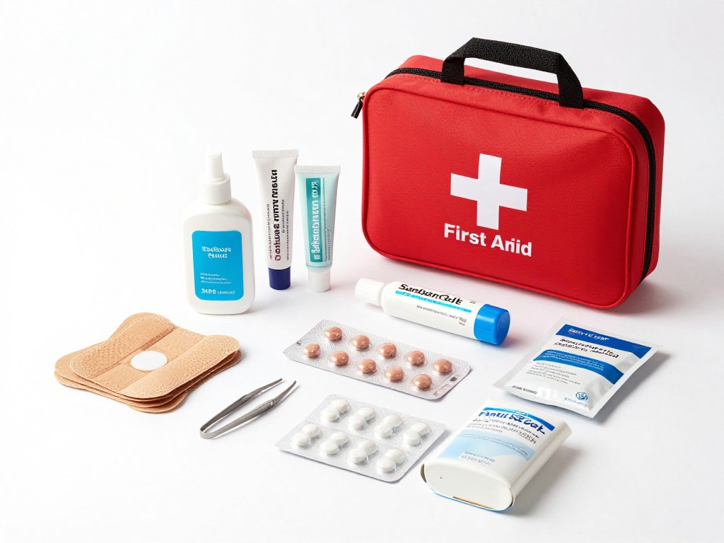 Beach first aid kit and safety essentials Beach first aid kit and safety essentials