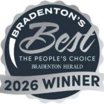bradentons best logo Bradenton best winner. Coconut rentals were voted as the best local golf cart company on anna maria island!